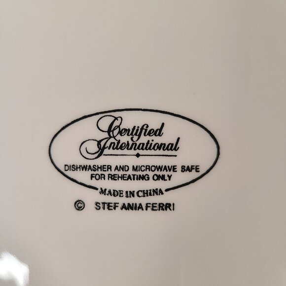 Certified International Stef Ania Ferri Roma 9" Pasta Bowl with Large Olives - Picture 4 of 5